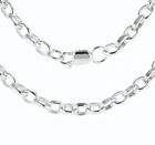 Sterling Silver Faceted Belcher 5Mm Chain Necklace