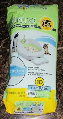 Purina Tidy Cats Breeze Cat Pads Paquete de Recarga 10 Unidades Limpio por Primavera NUEVO Sellado Foto 1 de 2