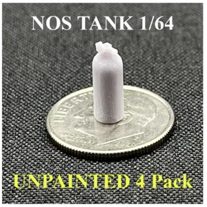 4er-Pack - 1/64 Maßstab unfertig Harz bedruckt UV gehärtet Lachgas Tank - Bild 1 von 1