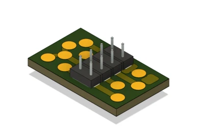 DCC MFX NEM652 8 Pin Stecker Adapter Breakout Platine - Bild 1 von 3