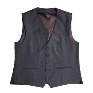 Next Grey 2 Pocket Smart Formal Waistcoat UK Men's L 42" - Picture 1 of 5