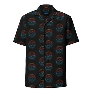 Camisa Yin Yang Dragón Chino Fuego y Hielo Abotonada - Imagen 1 de 49
