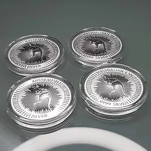 4 x 2019 Perth Mint 1oz Australian Kangaroo 9999 Silver Coin Bullion Uncir - Picture 1 of 8