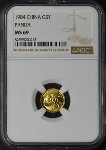 1984 China Gold 5Y Panda - NGC MS69 - ✪COINGIANTS✪ - Picture 1 of 2