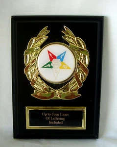 EASTERN STAR PLAQUE 5 X 7 PLAQUE MASONIC EXCHANGE CLUB KIWANIS ROTARY SHRINER - Picture 1 of 3