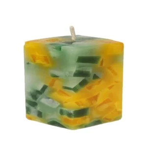 Small Square Multi-colored Candle - Picture 1 of 10