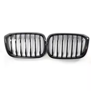 For BMW X3 G01 X4 G02 2018-2021 Gloss Black Front Bumper kidney Grill Grille ABS - Picture 1 of 9