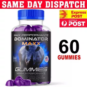 Dominator Maxx Gummies for Men Advanced Formula Supplement 60 Gummies Free Ship - Picture 1 of 4