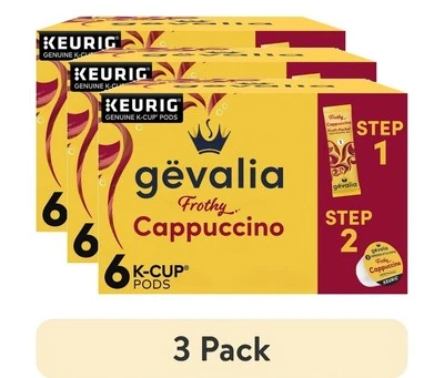 Gevalia Frothy Cappuccino 6 K-Cup Pods & 6 Frothy Milk Packets-- - Image 1 of 2