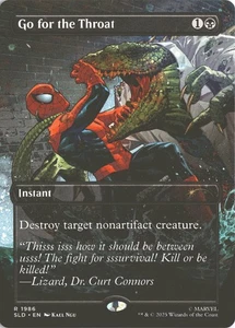 MTG Go For The Throat (1986) *Non-Foil* Secret Lair: Spider-Man MT/NM Free Ship - Picture 1 of 2