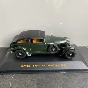IXO MUS003 1:43 scale Bentley Speed Six Blue Train 1930 Green display case - Picture 1 of 5
