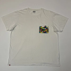 Lego Shirt Herren Größe XL Extra Large weiß Uniqlo Pocket Tee Kurzarm Basic - Bild 1 von 16