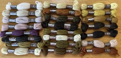 Laine Colbert DMC 100% Virgin Wool YARN~Lot of 23 Yellow/Brown/Neutral Skeins - Image 1 of 4