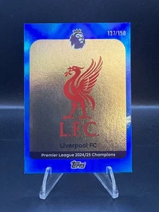 2025-26 Topps Premier League EPL Liverpool FC Team Badge Crest Blue /150 - Bild 1 von 2