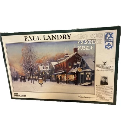 New! Sealed FX Schmid Art Paul Landry TOYMAKER 1000 Pc Puzzle Greenwich Workshop - Image 1 of 4