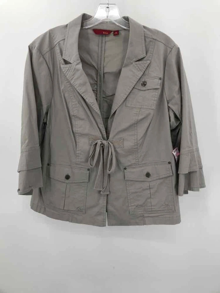 Pre-Owned G.I.L.I Grey Size 1X Open Jacket - Image 1 of 3