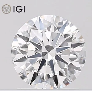 IGI Certified Lab Grown CVD DIAMOND ROUND Cut 1.01 Ct E Color SI1 Clarity STONE - Picture 1 of 12