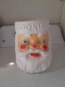 Empire Plastic Blow Mold Santa Claus Head Cookie Jar Christmas 1973.. NO TOP - Bild 1 von 6