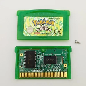POKEMON VERDE HOJA PAL ESPAÑA NINTENDO GAME BOY GAMEBOY ADVANCE ORIGINAL - Imagen 1 de 8
