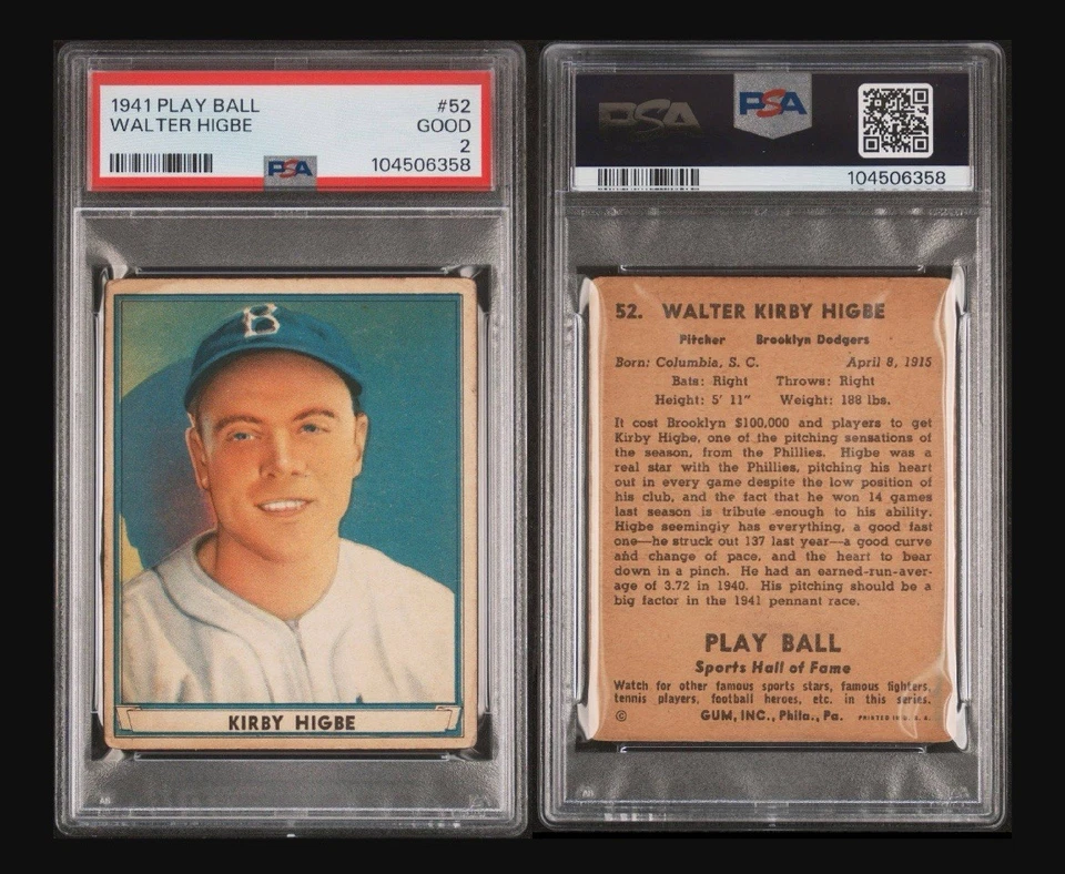 1941 Play Ball - Kirby Higbe #52 (RC) - Image 1 of 1