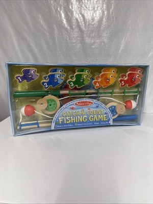 Melissa & Doug Catch & Count Juego de Pesca de Madera NUEVO Sellado Nuevo en Caja Nuevo con Etiquetas Foto 1 de 4