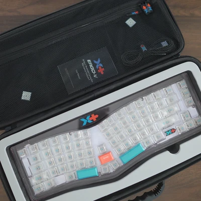 VickyBoard Split Ergonomic Keyboard – Onyx Transparent - Image 1 of 4