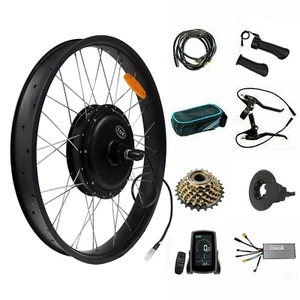 FAT SNOW WHEEL TYRE RIM ELECTRIC BIKE 26'' x 4.0 REAR HUB 1500W CONVERSION KIT - Picture 1 of 11