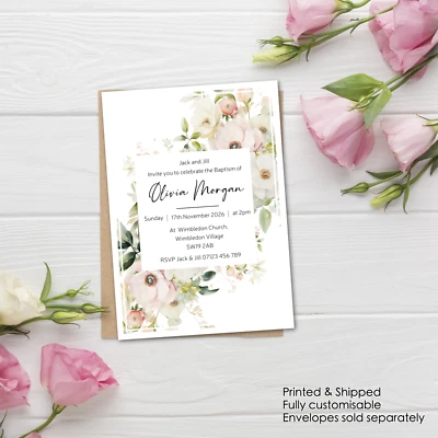 Personalised Invitations for Christening, Baptism, Holy Communion, Confirmation - Image 1 of 4