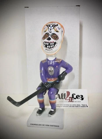2019-20 SAN ANTONIO RAMPAGE SUGAR SKULL DIA DE LOS MUERTOS SGA BOBBLEHEAD BLUES Cover