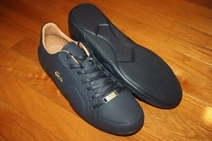 New In Box Men's Lacoste Hapona 2.0 0321 Leather Shoes 42CMA005695K NAVY - Picture 1 of 11