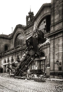 Accident ferroviaire 1895 Train Gare Montparnasse Paris - repro photo ancienne - Imagen 1 de 5