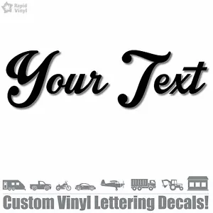 Custom Text Vinyl Decal Sticker Car Window Bumper Letters Numbers Lettering Name - Picture 1 of 12