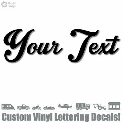 Custom Text Vinyl Decal Sticker Car Window Bumper Letters Numbers Lettering Name - Image 1 of 4