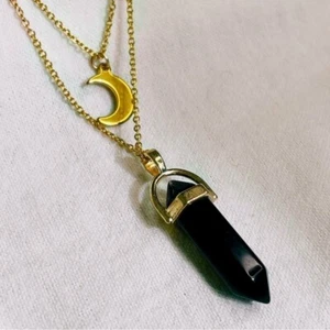 The Crystal Babes Necklace | The Superwoman, Black Agate - Picture 1 of 2