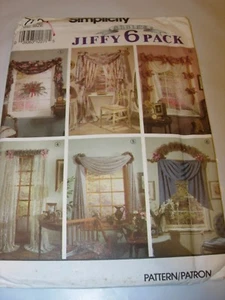 WOMENS UNCUT SIMPLICITY Sewing Pattern 7721 DRAPERY DRAPES CURTAINS VALANCE - Picture 1 of 3