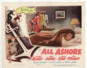 MICKEY ROONEY DICK HAYMES PEGGY RYAN ALL ASHORE  ORIG 11X14 LOBBY CARD  LC3809