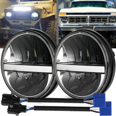 Pair 7 inch LED Headlights for 2009 - 2018 Wrangler Rubicon Sport Utility 2-Door - Image 1 of 4