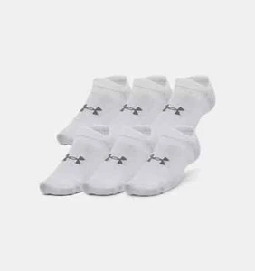 Under Armour Unisex Adult Essential No Show Socks - 6 Pack - Picture 1 of 32