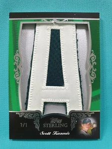 2007 TOPPS STERLING SCOTT KAZMIR 1/1 "A" LETTER PATCH GAME WORN NAME PLATE A2 - Picture 1 of 8