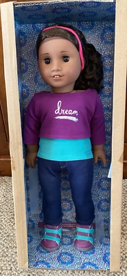American Girl 18" Doll Gabriela Girl of the Year 2017 Brn Hair & Eyes Dark Skin - Imagem 1 de 4