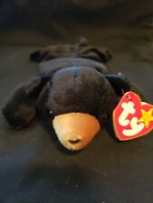 Ty Beanie Baby "Blackie", Errors, Stamped, Generation 5 Hang Tag, PE Pellets