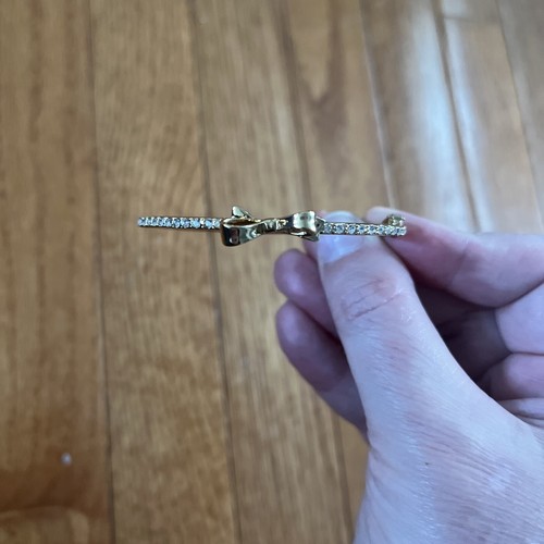 Kate Spade Bow Pave Bow Bangle g tone