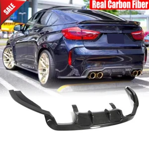 Divisor de labios difusor parachoques trasero de carbono real para BMW F85 X5M F86 X6M 2016-2018 - Imagen 1 de 13