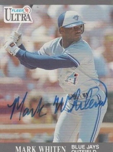 FLEER ULTRA #371 MARK WHITEN 1991 FIRMADO - TORONTO BLUE JAYS - Imagen 1 de 1