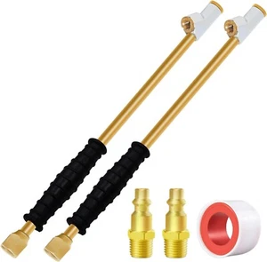 Druckluftfutter für Sattelzugmaschine, 11,8" Doppelkopf verlängerte Reichweite, 1/4" FNPT Messing, Packung - Bild 1 von 12