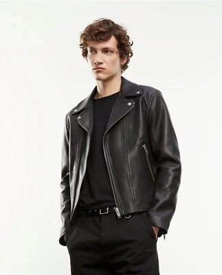 NWT The kooples Men’s padded  Black leather Jacket $995 Size XL - Image 1 of 4