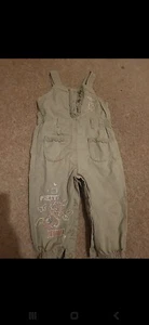 Girls Embroidered Dungarees Age 6-9 Months - Picture 1 of 2