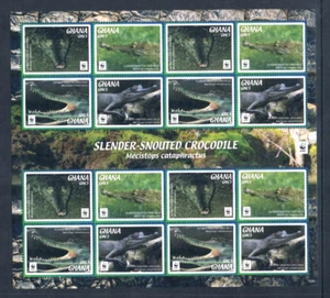 2/3 off $42.00 Scott Value - 2016 GHANA 16v Crocodiles sheet MNH NH UMM - Picture 1 of 2