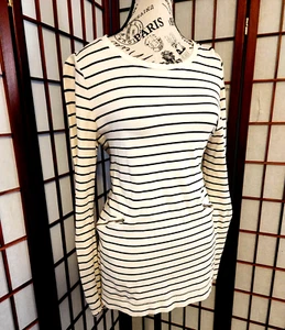 MERONA white stripped blouse sweater- size S - Picture 1 of 3