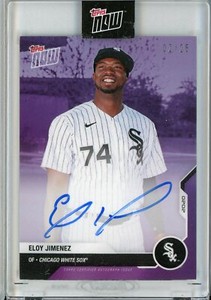 2020 Topps Now Road to Opening Day ELOY JIMENEZ Purple AUTO Autograph RC 2/25